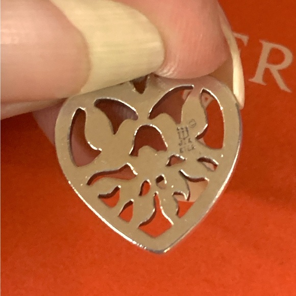 SOLD James Avery RARE Retired Love Birds Floral Heart Charm—loop uncut! - Picture 5 of 5